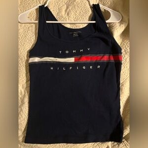 Classy Tommy Hilfiger low cut tank top navy blue